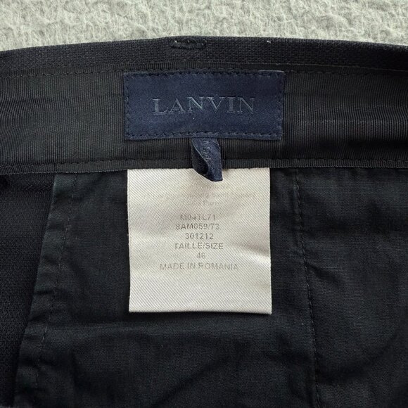 Lanvin Pants Mens Euro 46 Small S Navy Blue Ankle Zip Skinny Fit Biker Moto 1 - Picture 4 of 10